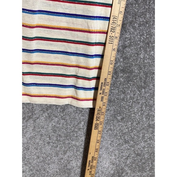 Its Pure Gould Rainbow Striped Wide Leg Pull On Capri Pants Womens Sz Large USA - Picture 10 of 12